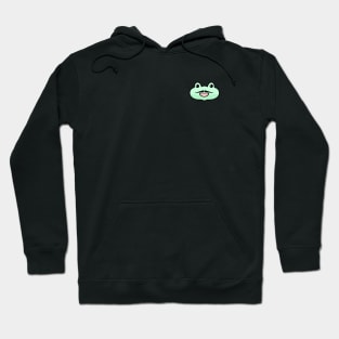 Cute Mr. Frog with mustache minimal design Hoodie